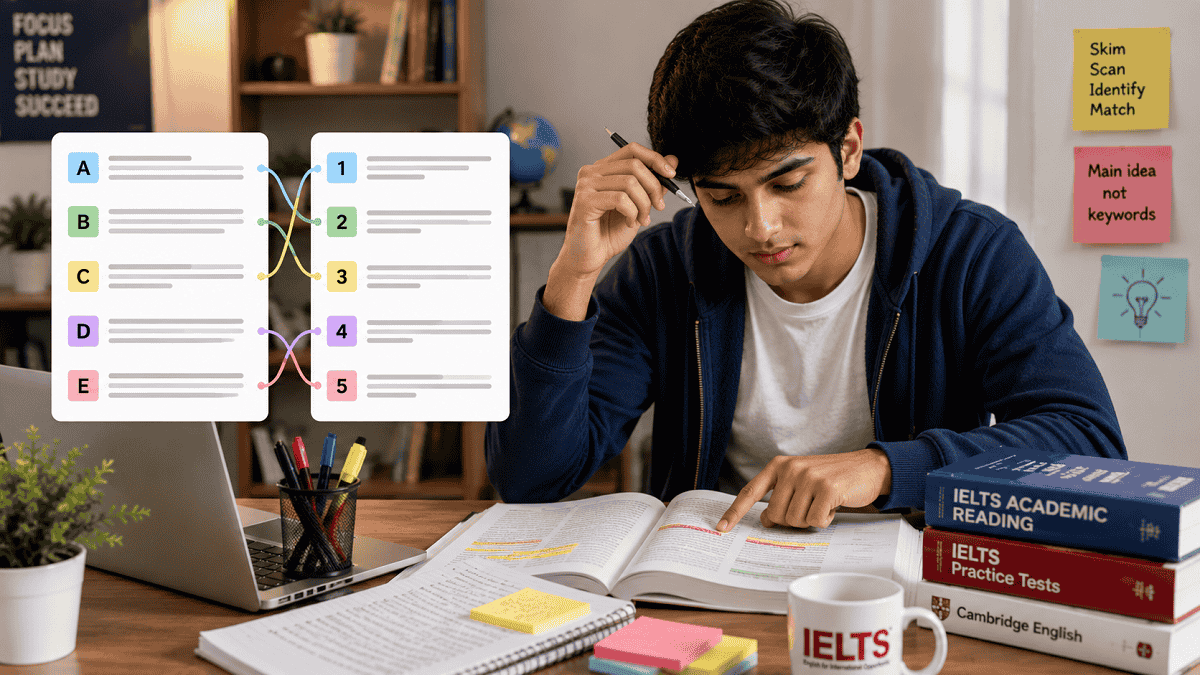 IELTS Reading Matching Headings Explained: Tips, Tricks & Common Mistakes