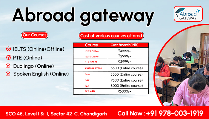 Abroad Gateway offered Various Courses